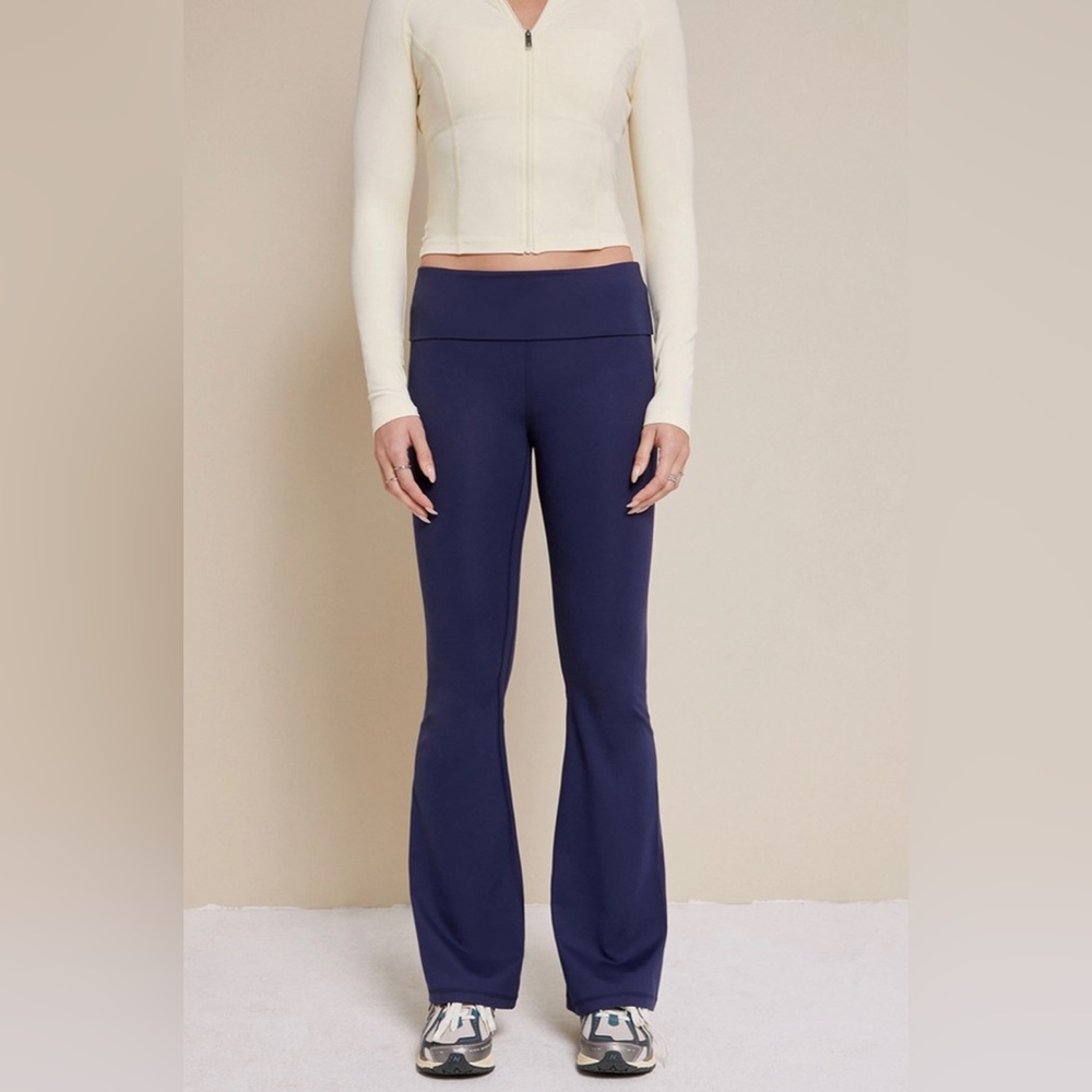 Active Fold-Over Waistband Flare Yoga Pants